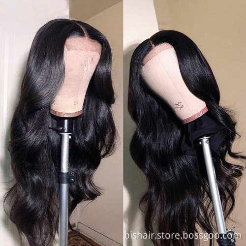 BIS  Body Wave 4*4 Lace Front Human Hair Wigs Brazilian 28 Inch 150 Density Transparent Lace Swiss Front Wig for Black Women